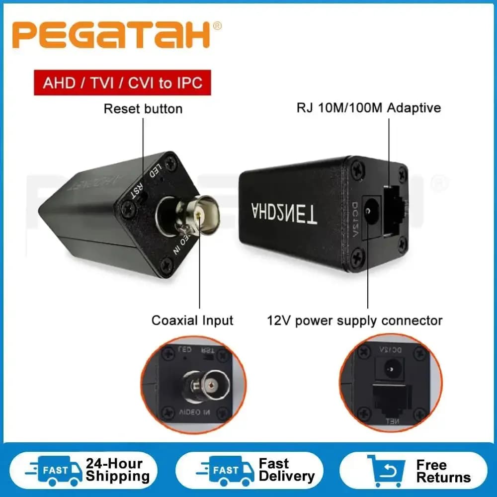 1-20PCS AHD/TVI/CVI Sorgente di segnale Convertitore da analogico a telecamera IP 2MP 1080P Full HD, Protocollo ONVIF, Uscita RJ45 per sistemi NVR