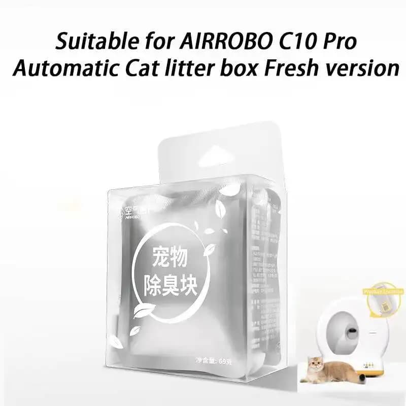 AIRROBO C10 PRO Cubi Deodoranti Freschi di Ricambio, Eliminatore di Odori Automatico per Lettiere per Gatti, Accessori per la Pulizia