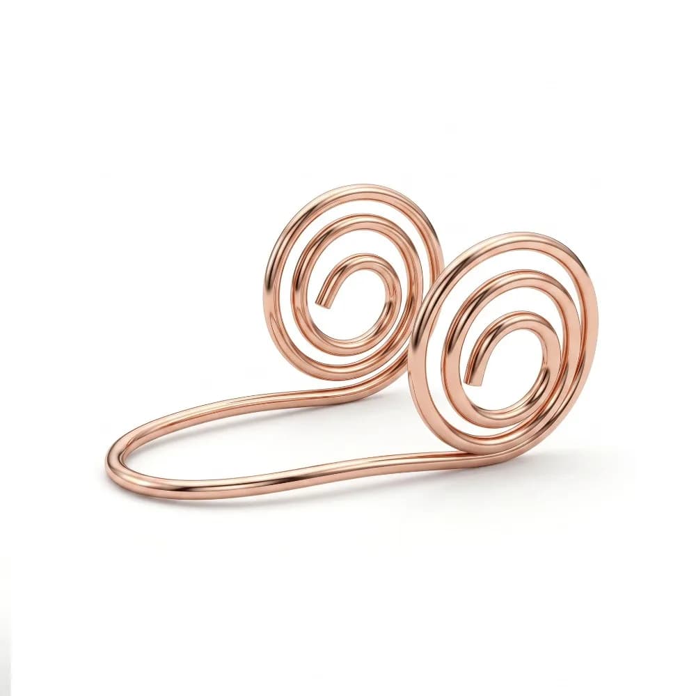Anello da Polso Regolabile in Rame, Portatile, Fatto a Mano, con Spirale Energetica Reiki, Accessorio Gioiello, Design a Spirale, Bracciale in Rame