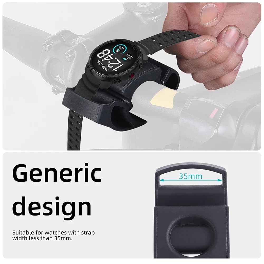 Support for cycling cardiofrequencymeter Silicone Bike Handlebar Watch Support for TOMTOM/TICWATCH/SUUNTO watch