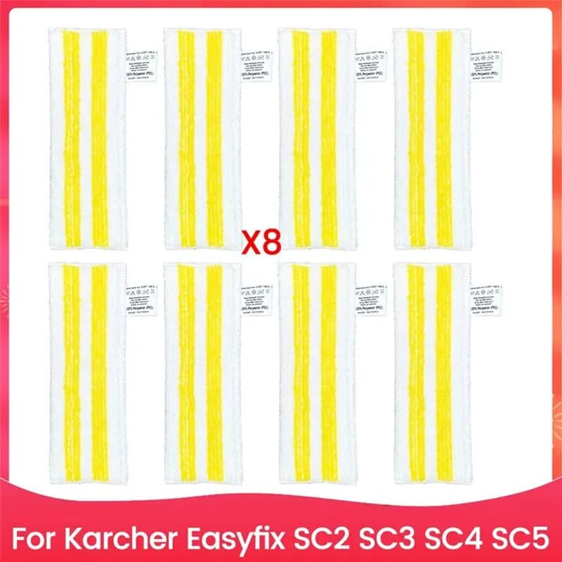 A83X-8PCS Steam Mop Cloth For Karcher Easyfix SC2 SC3 SC4 SC5 Replacement Parts Microfiber Steam Mop Rags Spare Parts