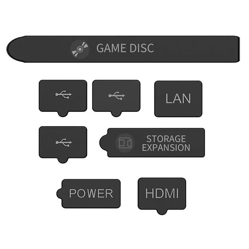 Per accessori console XBOX serie SX Set di protezioni per copertura antipolvere in silicone da 8 pezzi
