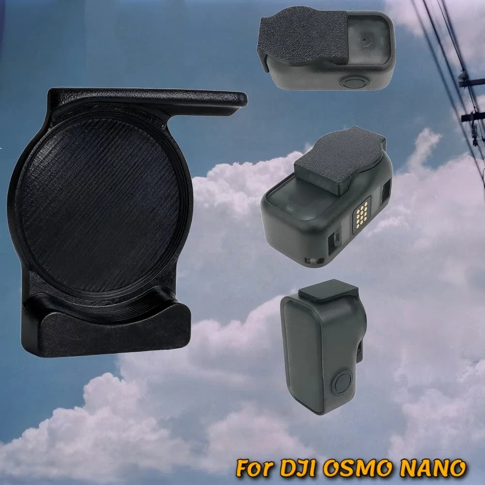 Protective lens cover with black hard glue for DJI OSMO NANO with protective case and lens cover Accessories for action room with thumb