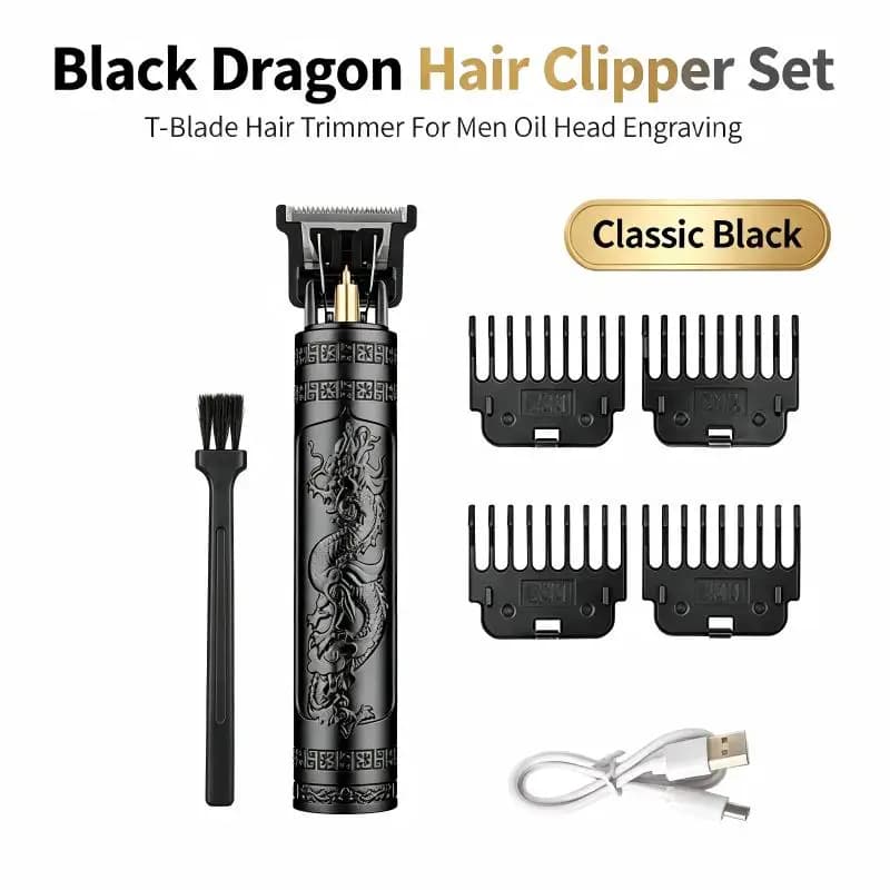 T9 Professional Hair Trimmer Hair Cutting Machine Cordless Hair Clipper Stainless Steel Blade for Barber Engraving For Men