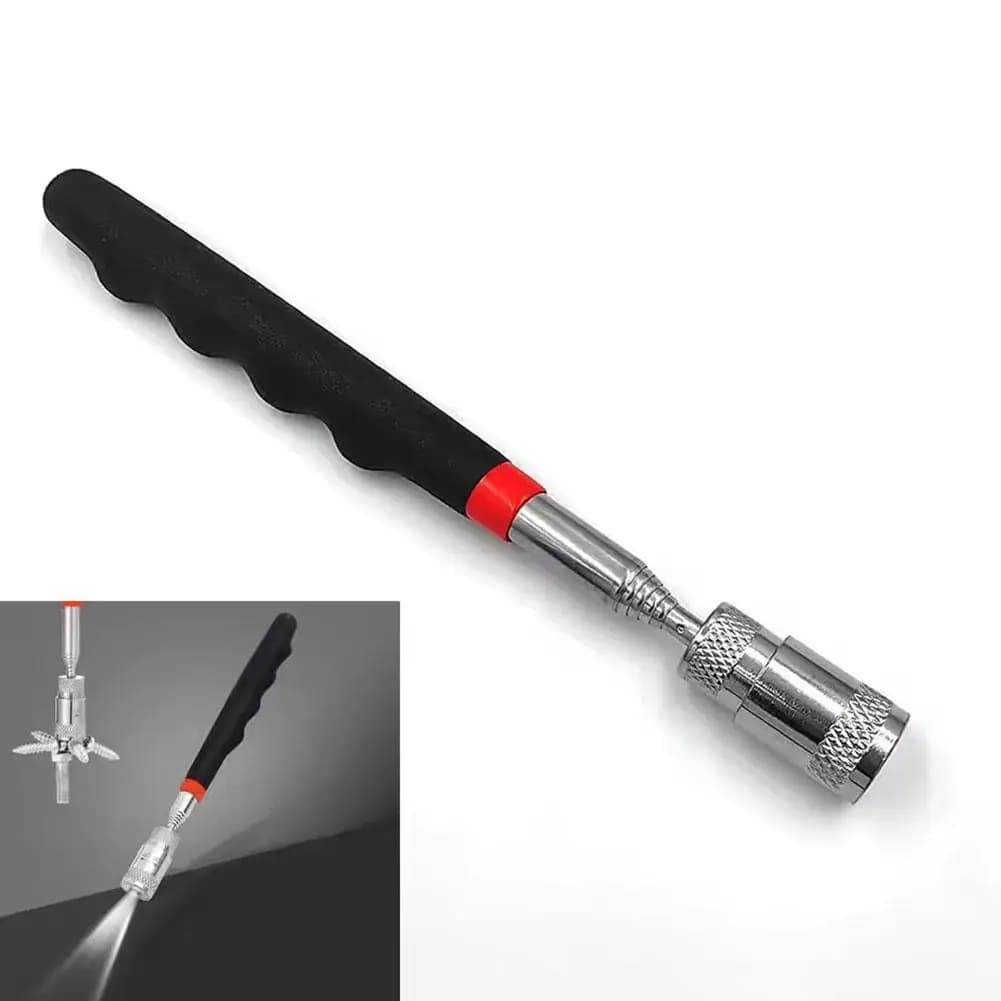 Penna Magnetica Telescopica con Luce LED, Asta di Recupero Estensibile, Mini Strumento Magnetico Portatile per Viti, Dadi, Bulloni e Parti Metalliche