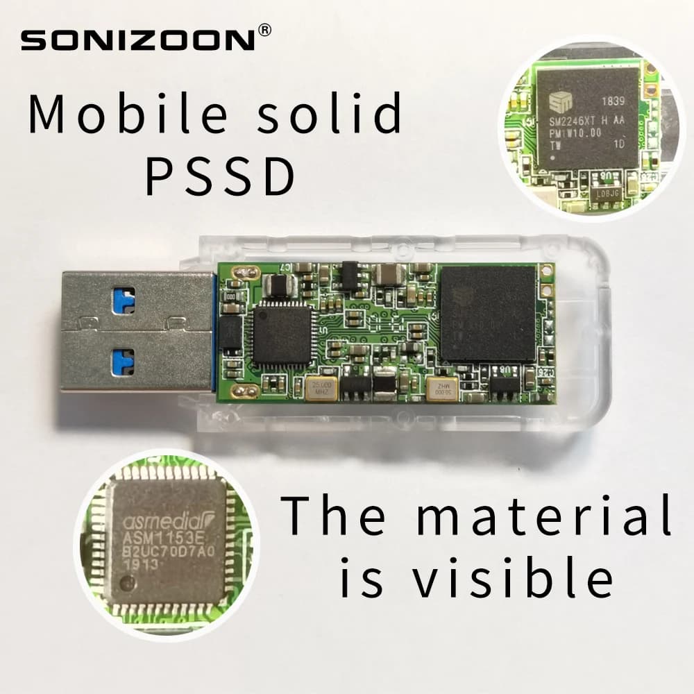 SONIZOON PSSD 64/128/256GB Chiavetta USB portatile a stato solido PC Chiavette FLASH a stato solido esterne Chiavetta USB 3.0 Wintogo