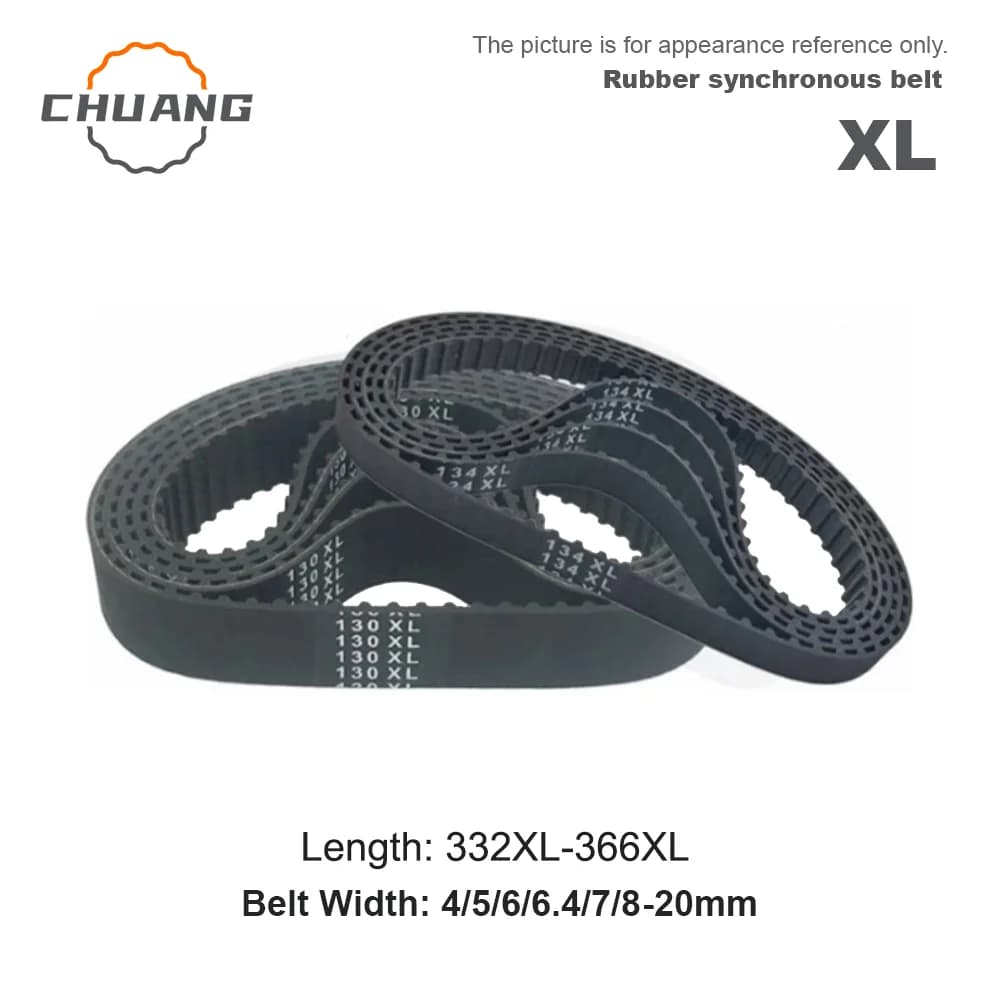 Cinghia dentata XL tipo 332XL a 366XL adatta per macchine industriali fai da te/CNC/3D Cinghia dentata sincrona tipo XL