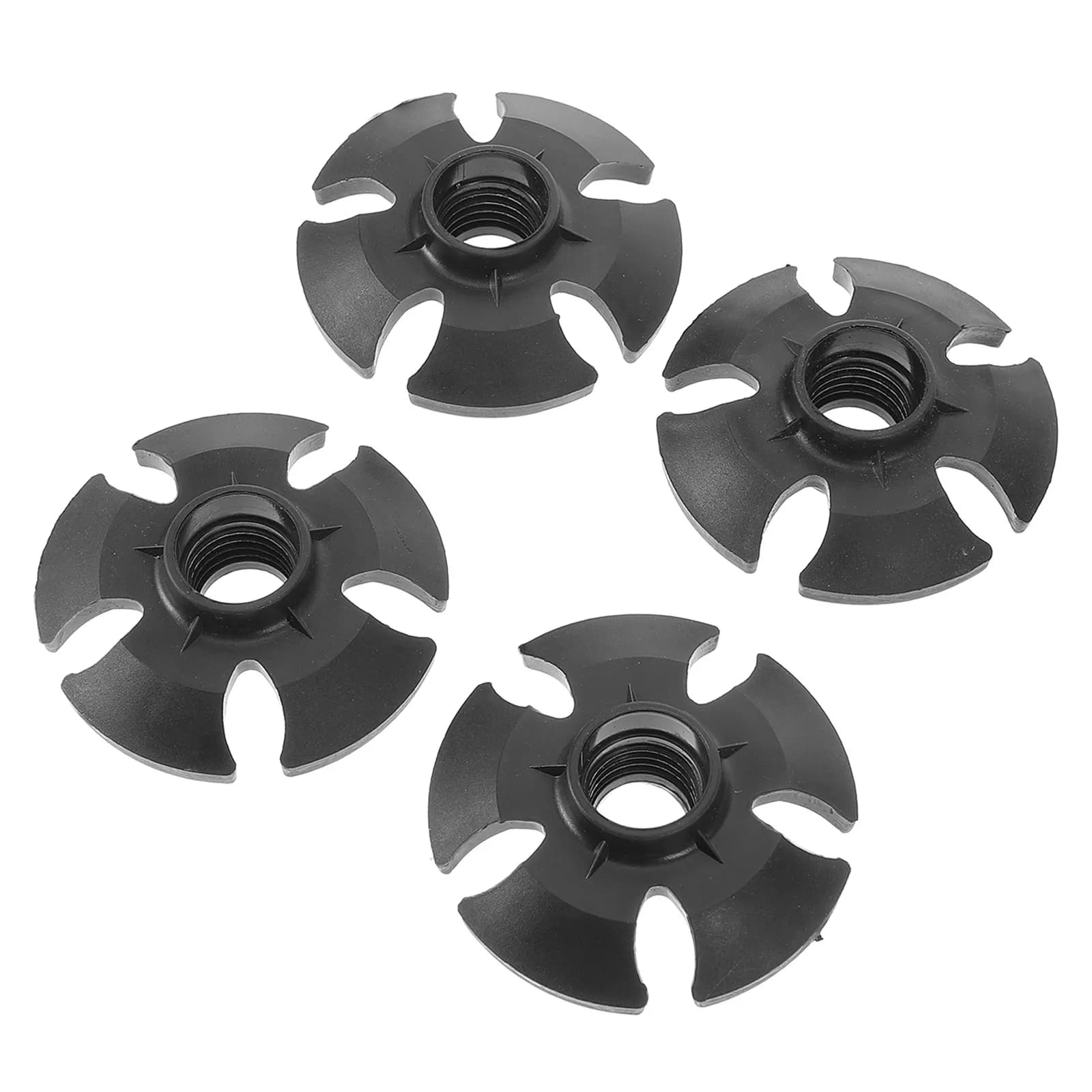 Set of 4 Rubber Bearings for Trekking Sticks, Hiking Accessories with Improved Bearing, Fango and Snow Protection