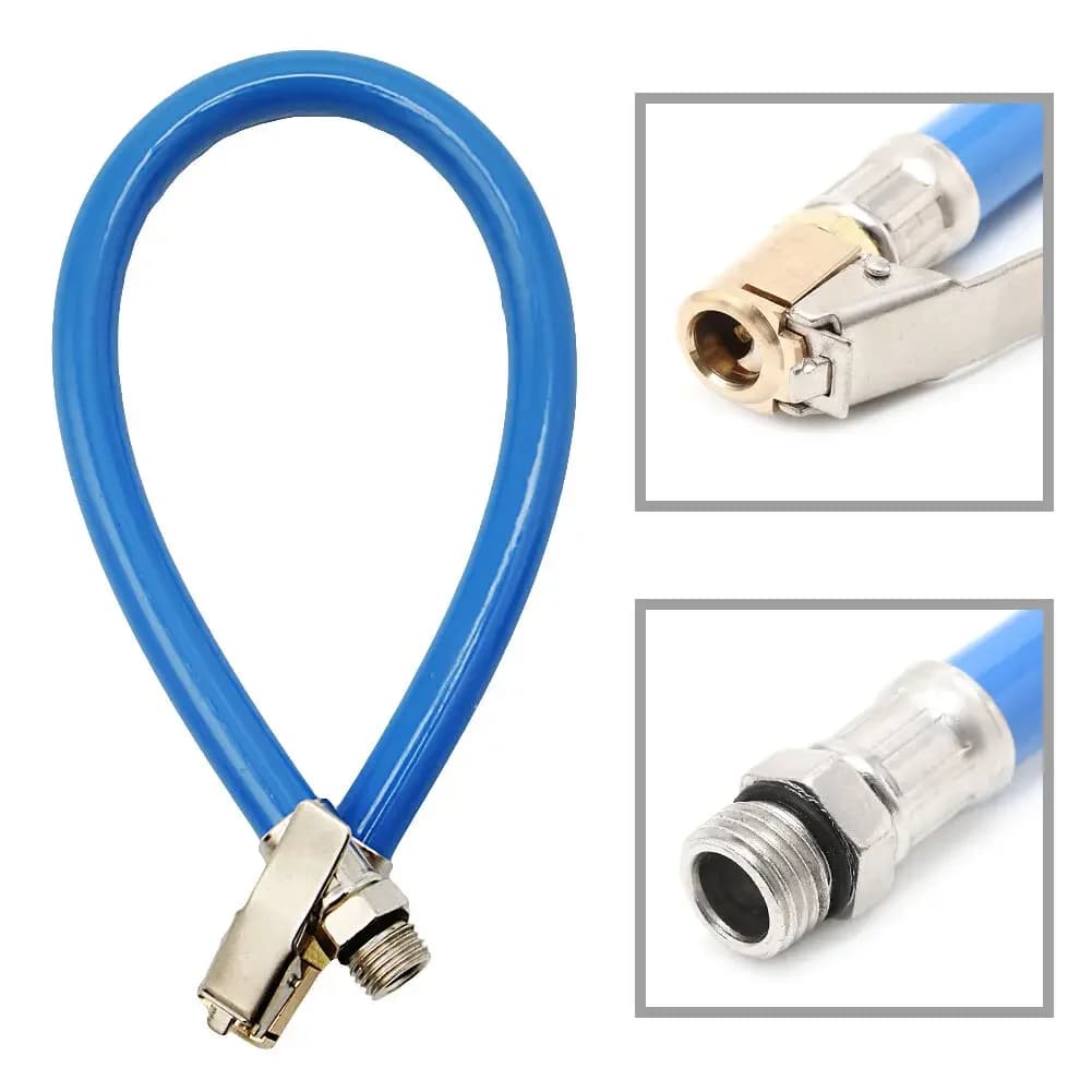 Tubo flessibile in gomma per aria adattatore per tubo di prolunga per valvola per pneumatici per compressore d'aria pompa per gonfiaggio pneumatici per auto moto bici nuovo