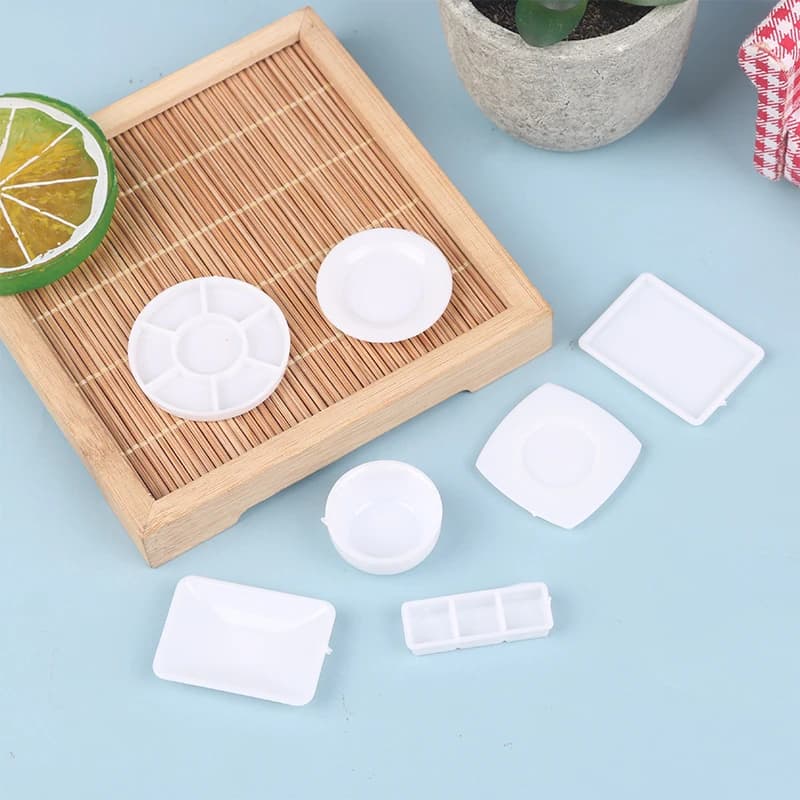 33 pz/set casa delle bambole in miniatura vassoi piatti bambola mini cibo piatti bianchi stoviglie accessorio giocattolo da cucina