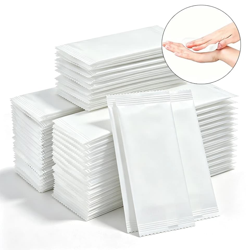 50/100PCS Portable Disposable Wet Wipes Small Pack Cleaning Wipes for Tattoo Workstation Tools Screen Travel Household Use