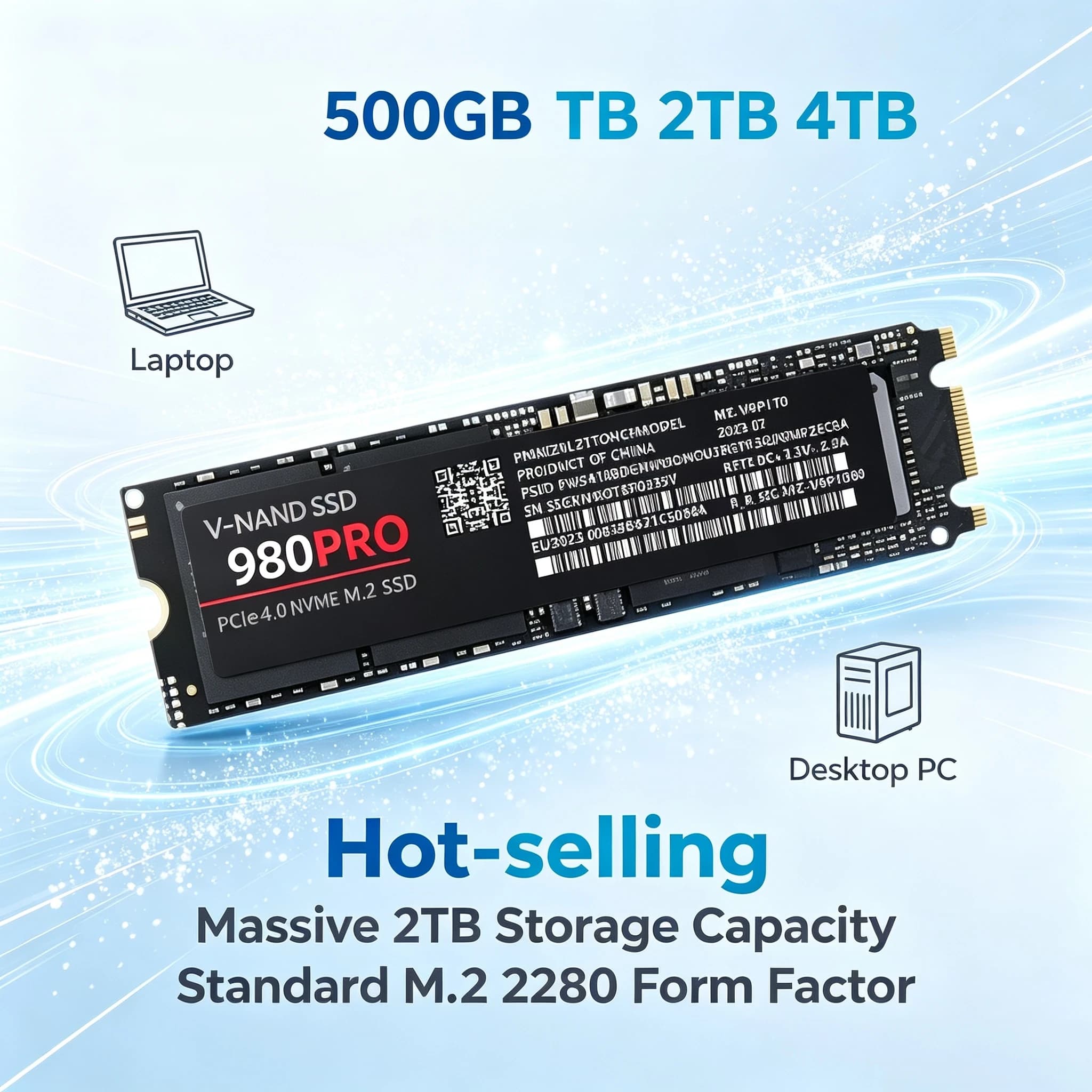 Origina M2 SSD 2TB NVMe PCIe 40 Internal Solid State Drive 7400MBs For Laptop Gaming PC Super Performance X System