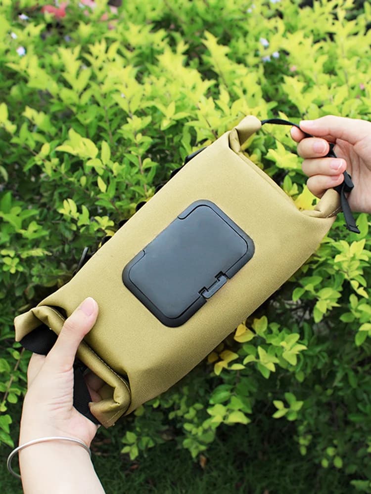 Dispenser per salviette umidificate in tessuto Oxford, sacchetti ricaricabili per salviette, porta salviette umidificate riutilizzabili, multiuso per seggiolino auto e passeggino