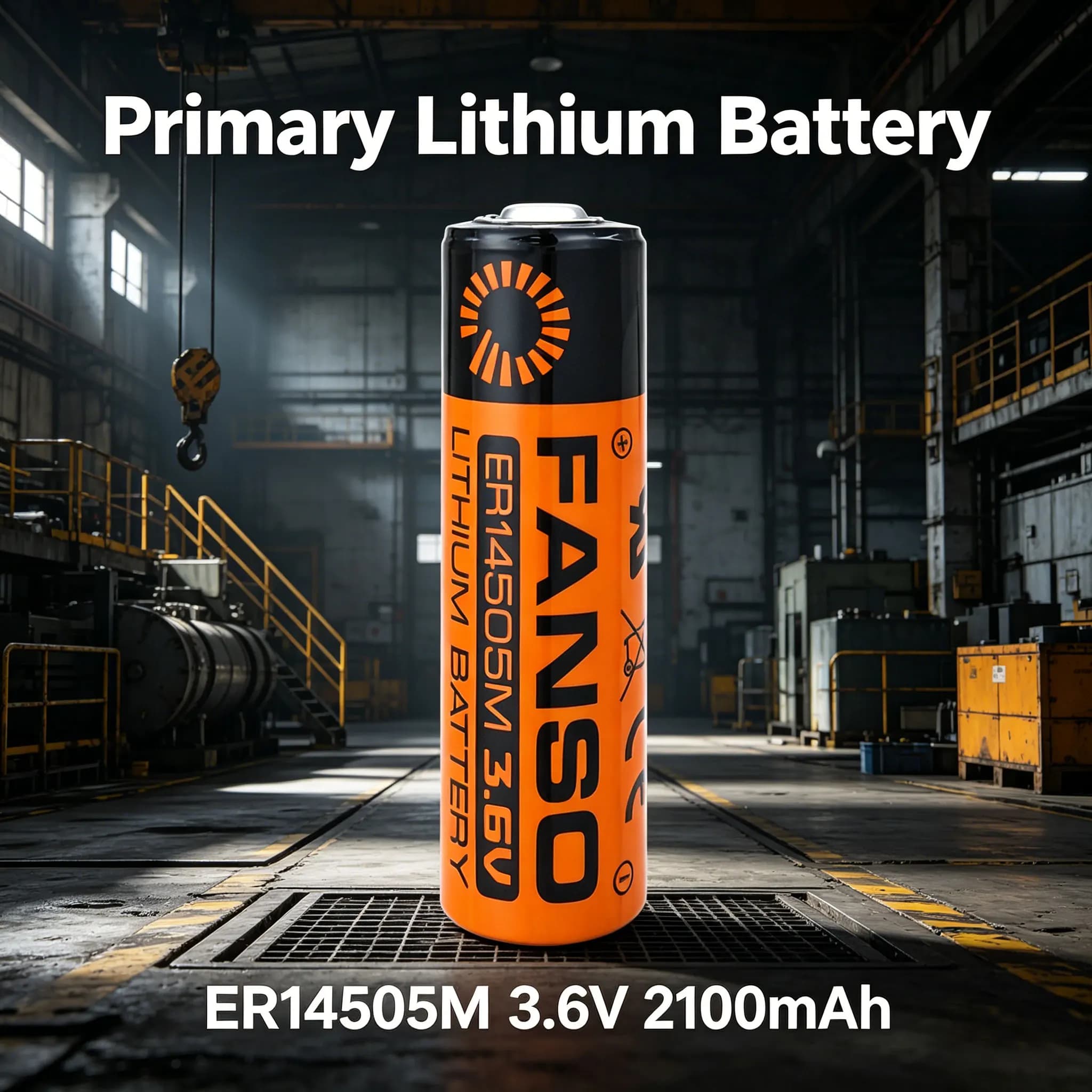 Batteria al litio FANSO ER14505M 3.6V 2100mAh, adatta per controller CNC, contatore d'acqua intelligente, rilevatore di fumo