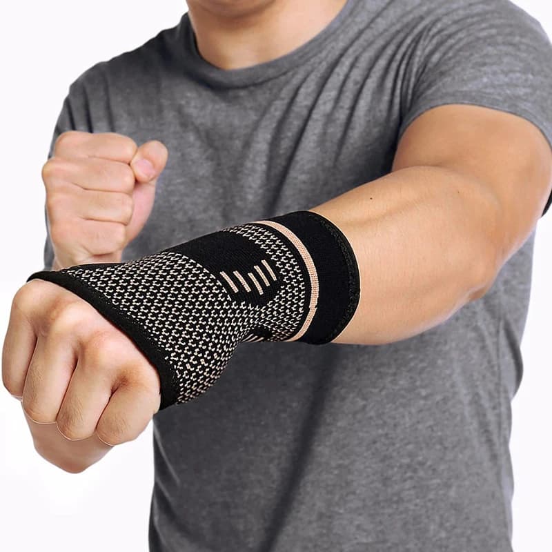 1 Pezzo Supporto Professionale per Polso, Fascia Elastica Sportiva, Protezione per Artrite, Guanto per Mano e Palmo
