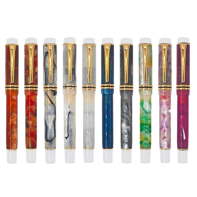 Rainbow Ink Fountain Pen Set 0.38EF/F/M Long Knife 1.0mm Nib Ultra Lightweight Modern Design for Professionals Calligraphy Pen
