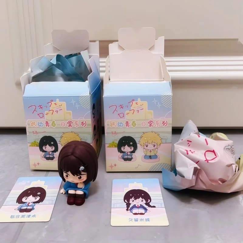 Mini Blind Box Serie Quotidiana Skip And Loafer - Statuetta Anime Kawaii Mystery Box da Collezione per Fan di Anime e Decorazione Stanza