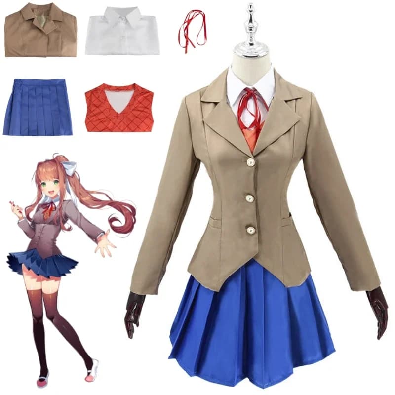 Costume Cosplay Anime Doki Doki Literature Club, Uniforme Scolastica Femminile