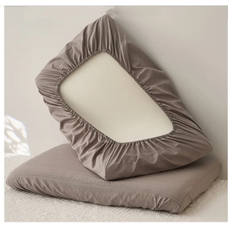 1pc Federa universale in puro cotone con fascia elastica Federa trapuntata grigia a strisce per 40*60/48*74cm Fodera per cuscino da viaggio per la casa
