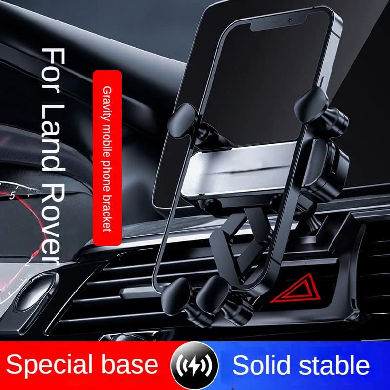 ABS Gravity Car Phone Holder Stand With Base For Land Rover Defender Range Rover Sport Velar Discovery 5 Freelander 2