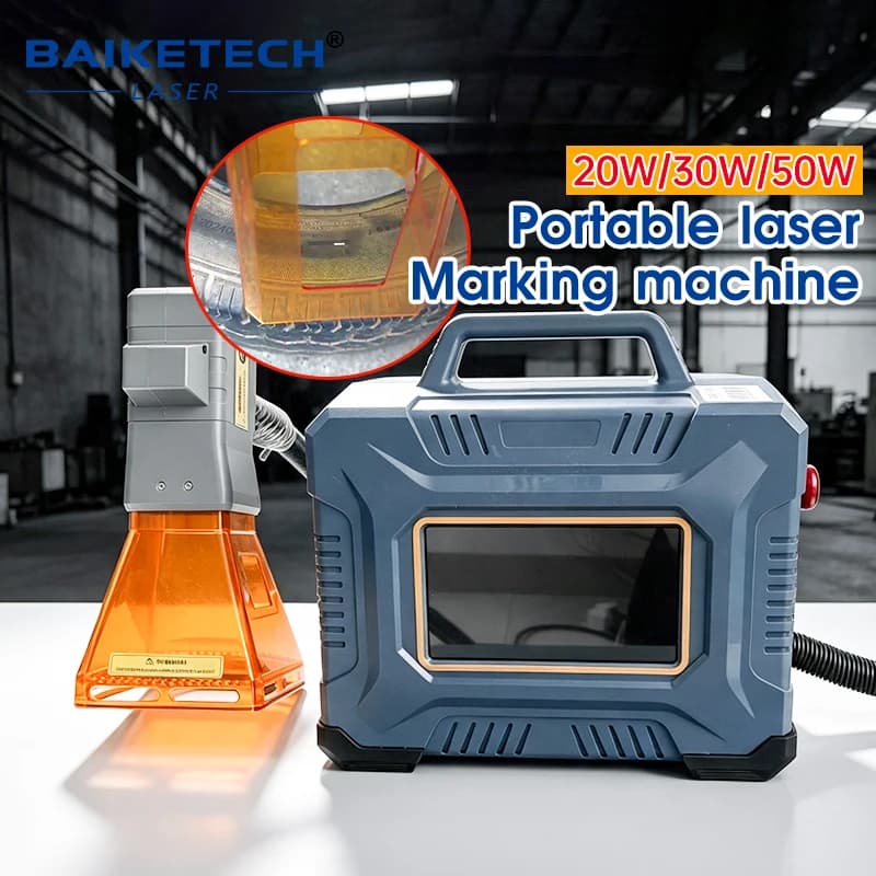 NEW Handheld Laser Marker, Portable Engraver for Metal Plastic Wood, Fiber Source, Lightweight for On-Site Industrial Us