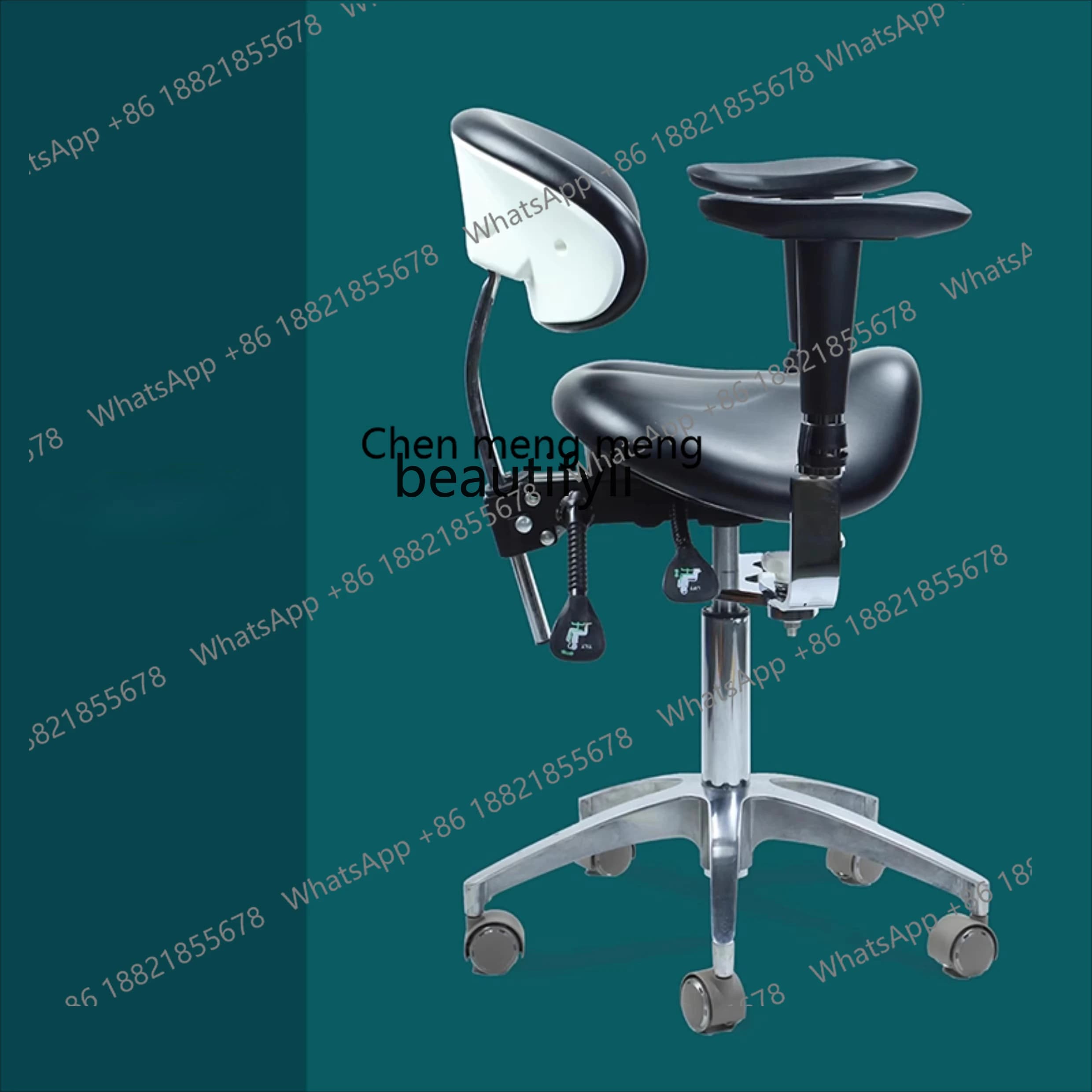 E153 Sedia per chirurgia per microscopio Sedia da sella Sedia da medico con bracciolo regolabile per microscopio con schienale regolabile