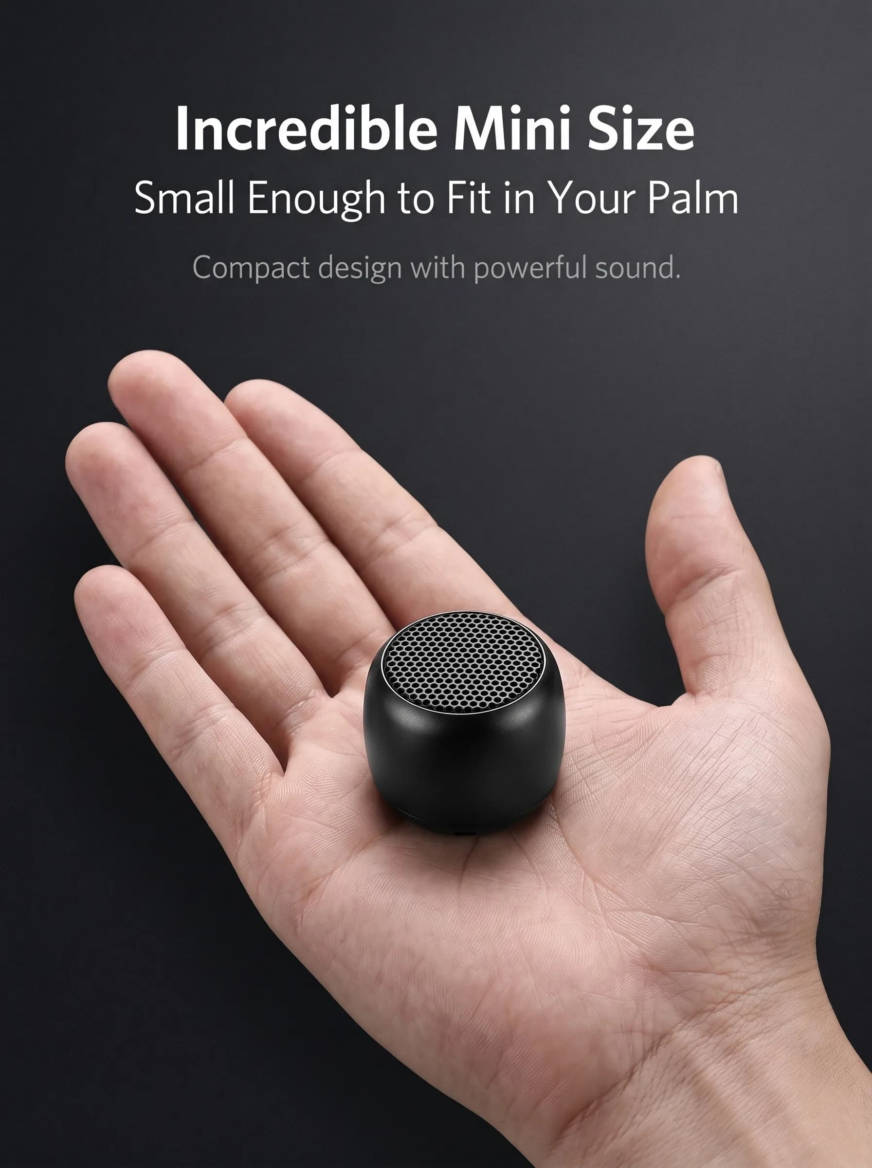 Mini Altoparlante Bluetooth in Metallo, Piccolo Subwoofer Wireless in Acciaio, Altoparlante Portatile da Esterno e da Scrivania con Doppio Stereo Bass