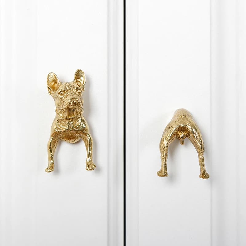 Maniglia moderna nordica in ottone leggero di lusso solido semplice cassetto armadio porta maniglia per cani animali manopole per maniglie per armadio comò