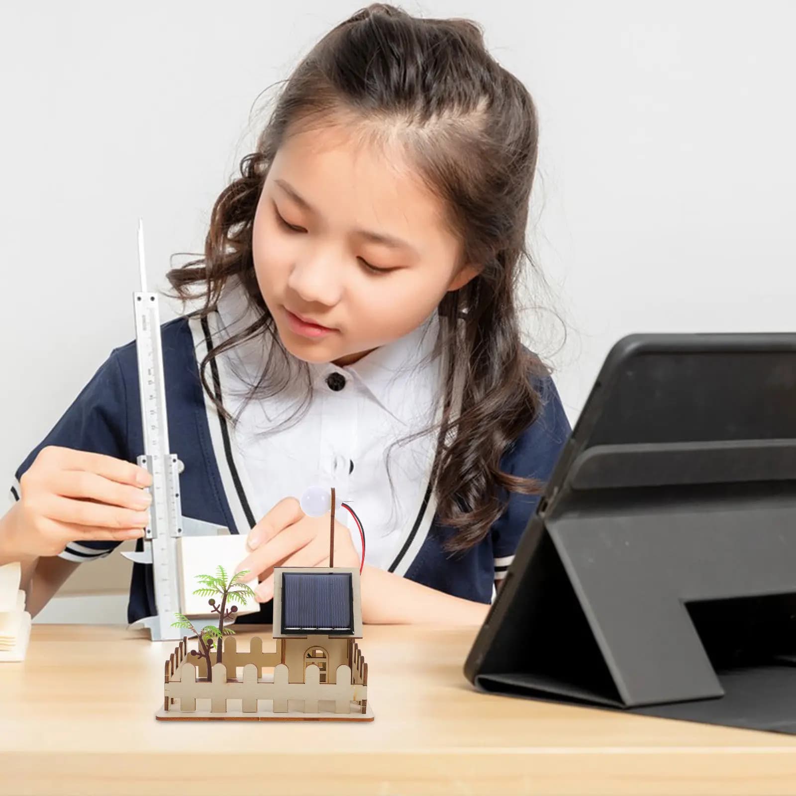 Set di 1 Lampada Solare da Giardino, Kit Scientifico Fai-da-Te, Esperimento Educativo di Fisica, Lampada ad Energia Solare, Decorazione Creativa per Giardino