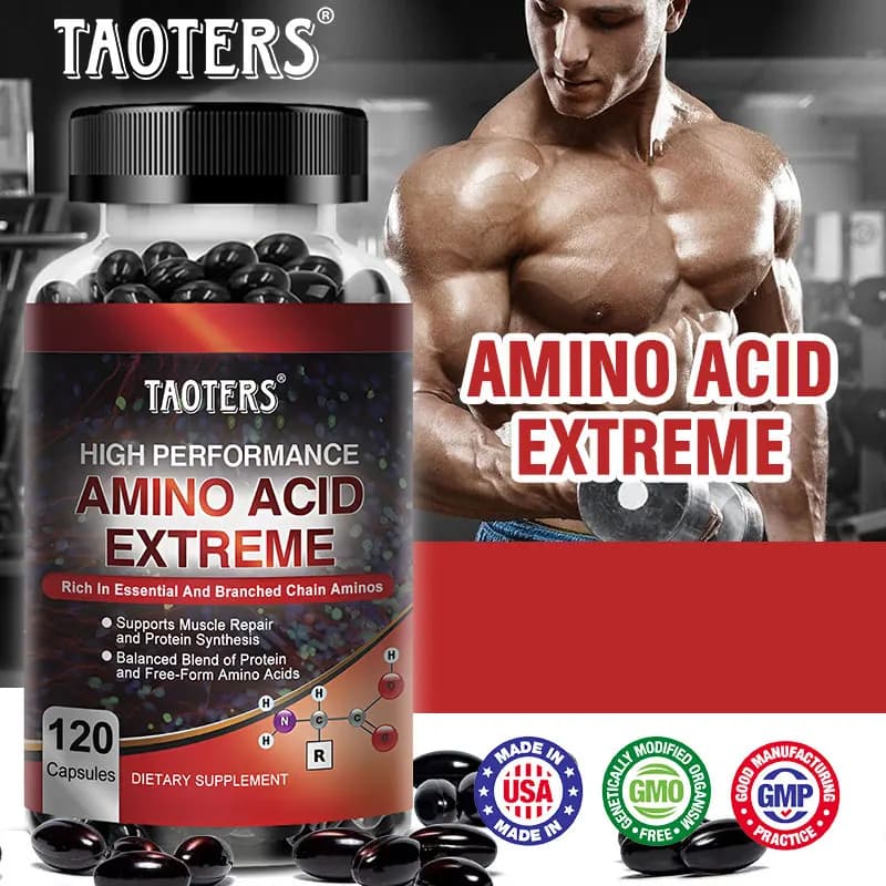 Capsule di aminoacidi per bodybuilding avanzate: aiuta a aumentare la forza, l'endurenza, la sintesi proteica, costruire la massa muscolare, l'addominali, l'energia
