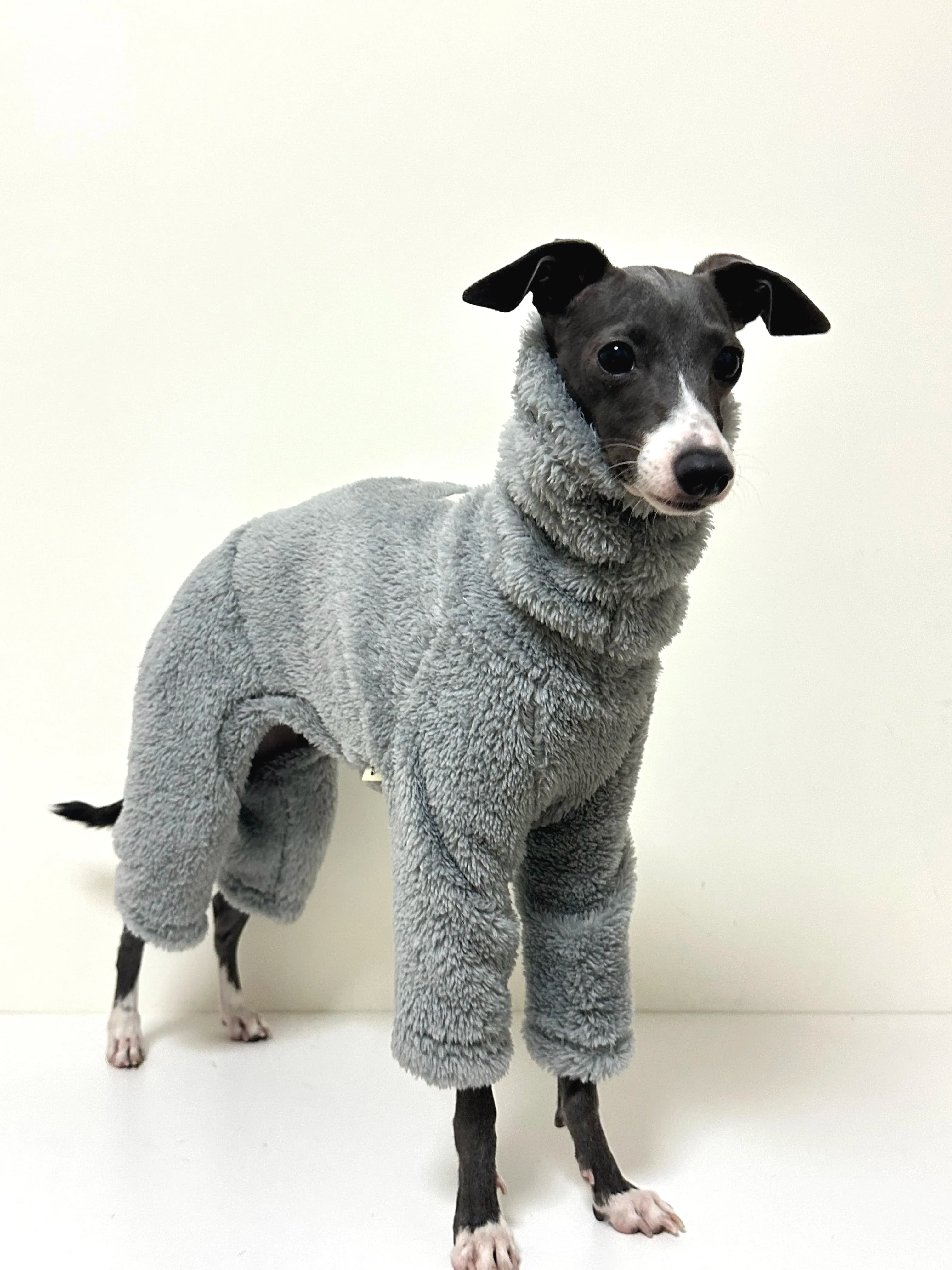 Galgo italiano doppio lato cane grigio abbigliamento dolcevita caldo pile cappotto per cani Whippet Jammies pigiama tuta in inverno