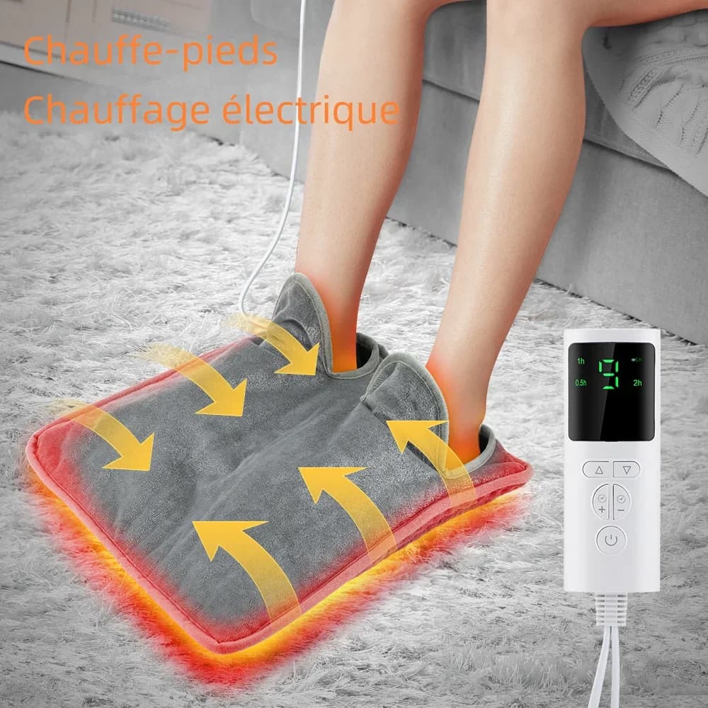 Riscaldamento elettrico Tappetino per piedi Lavabile Scaldapiedi per uso domestico Morbido peluche Coperta riscaldante termica Tappetino riscaldante per piedi Home Office Camera da letto