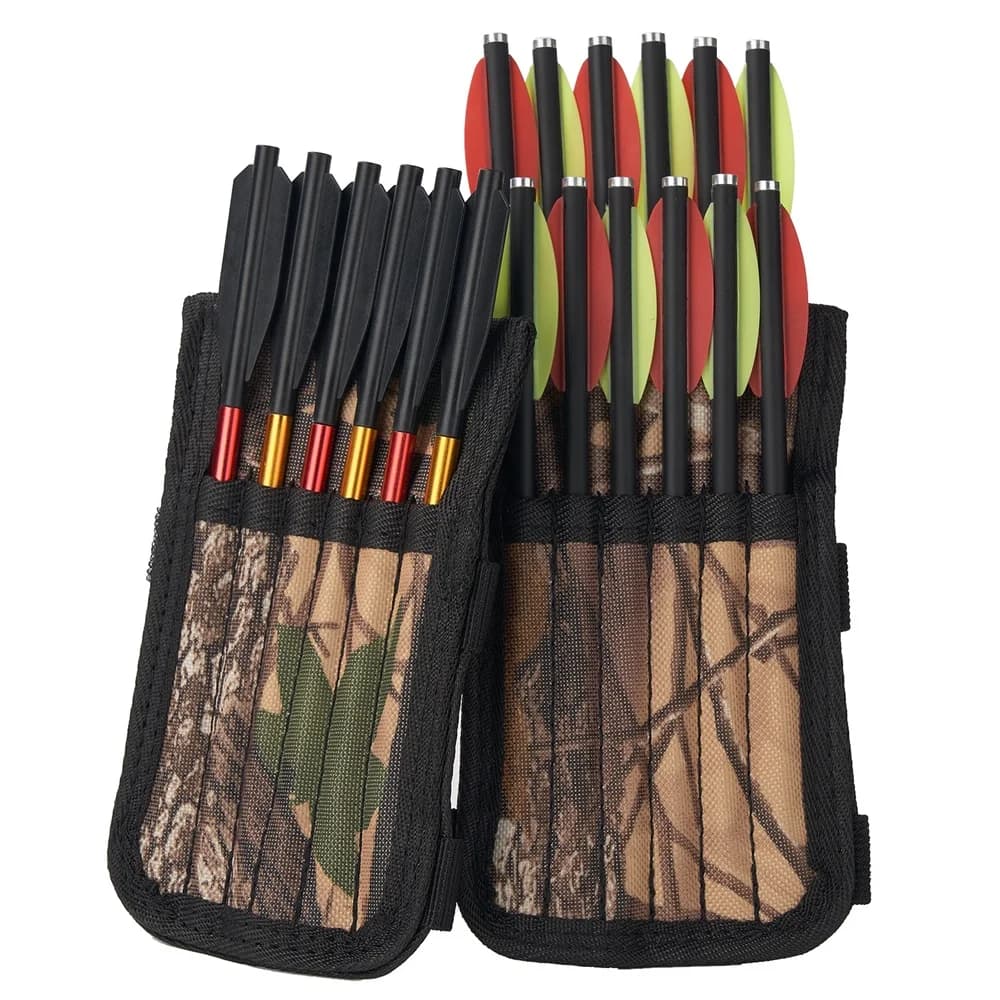 Mini borsa per frecce per balestra da tiro con l'arco da 6,25 pollici Borsa per frecce corta portatile 6 12 Borsa per frecce da 6 mm Accessori per la caccia da tiro all'aperto