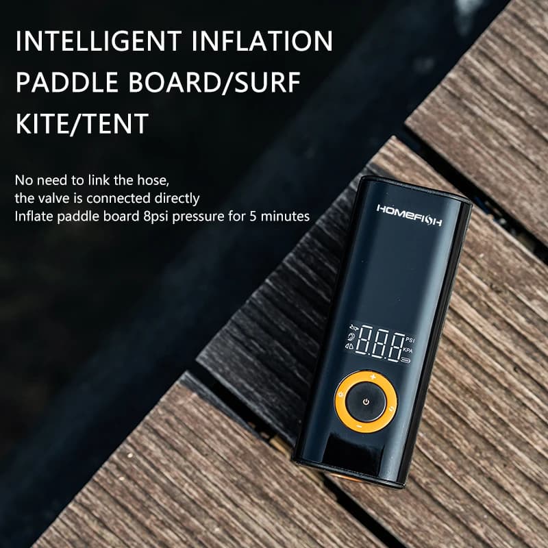 Pompa gonfiabile elettrica wireless adatta per paddle, surf, aquiloni, anelli da nuoto e kayak