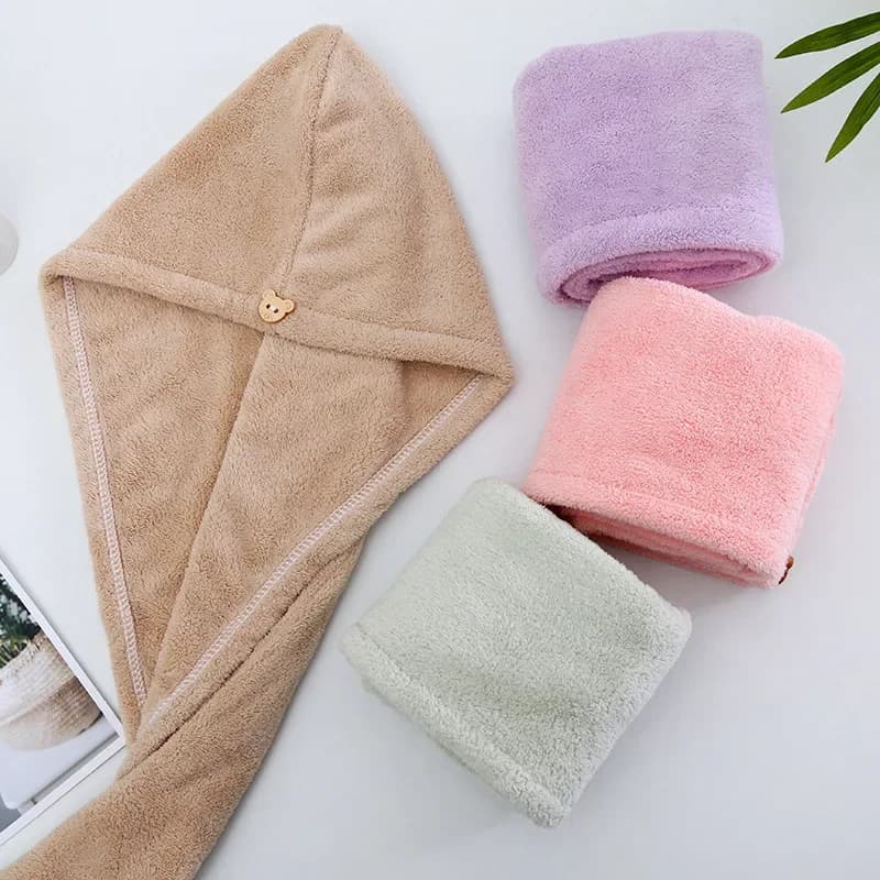Asciugamano Magico in Microfibra per Capelli, Asciugatura Rapida, Turbante Assorbente per Donne, Cappello da Bagno Super Assorbente