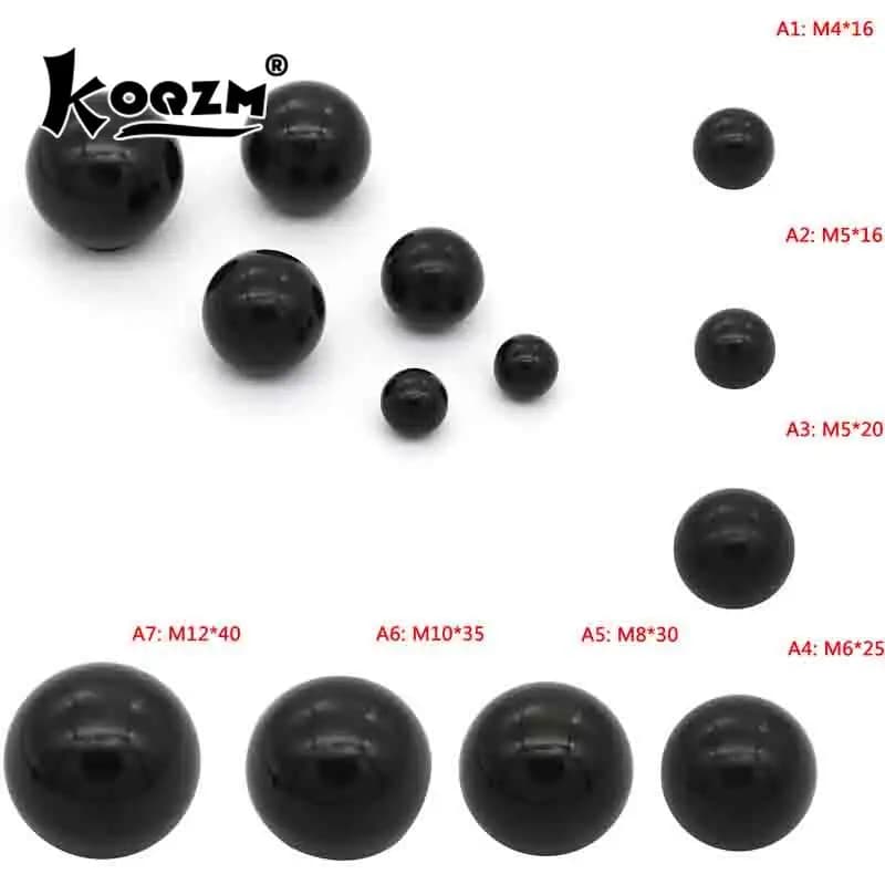 Manopola per dadi di bloccaggio della testa a forma di sfera in plastica nera M4/M5/M6/M8/M10/M12