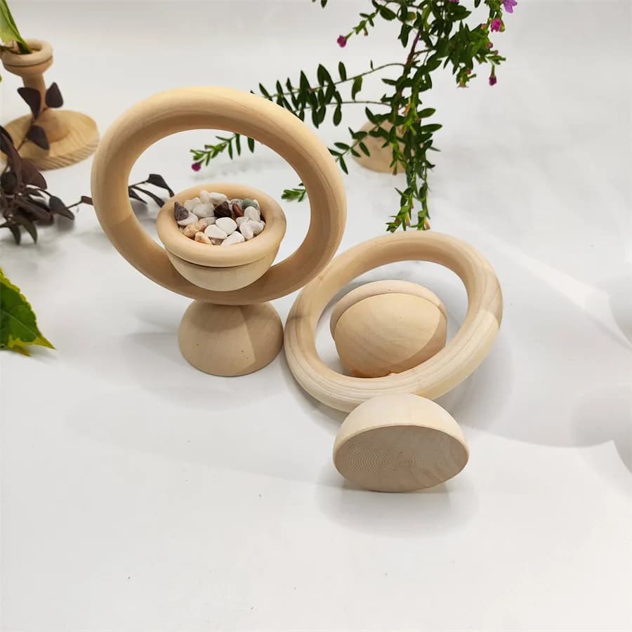 Large wood ring vertical aromatherapy essential oil diffuser,small creative Aromatherapy essential oil wood diffuser