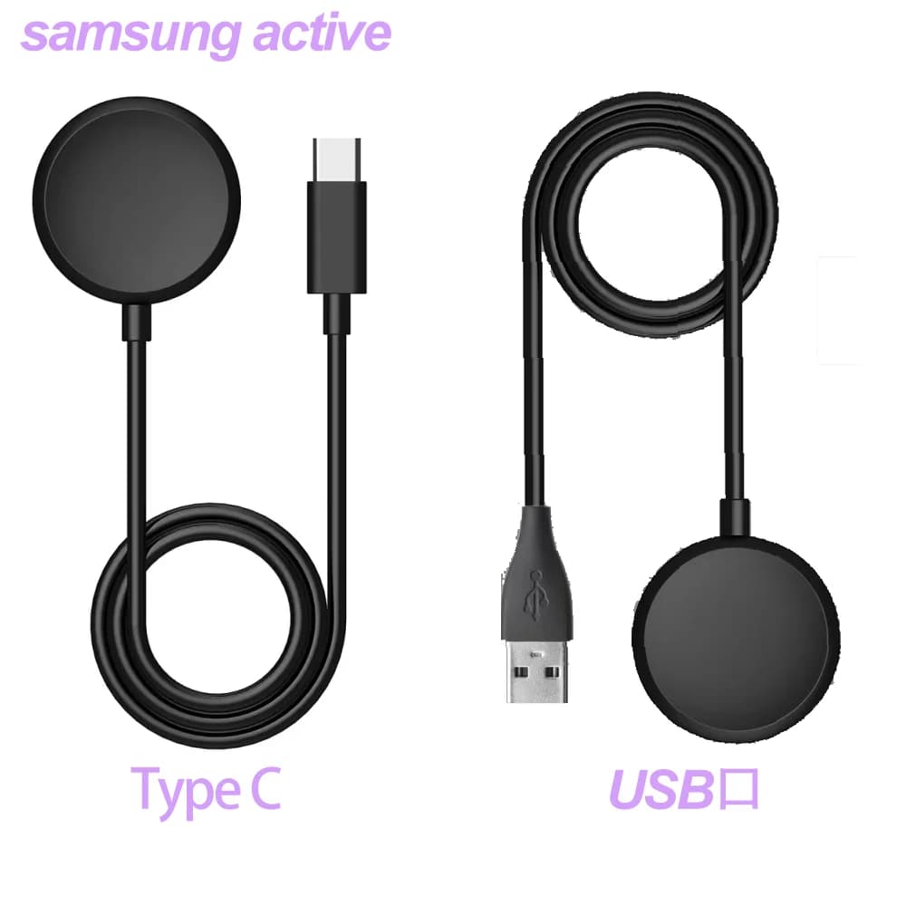 Fornitura in fabbrica Base per caricabatterie rapido USB-A USB-C da 1 M per cavo di ricarica wireless magnetico Samsung Galaxy Smart Watch