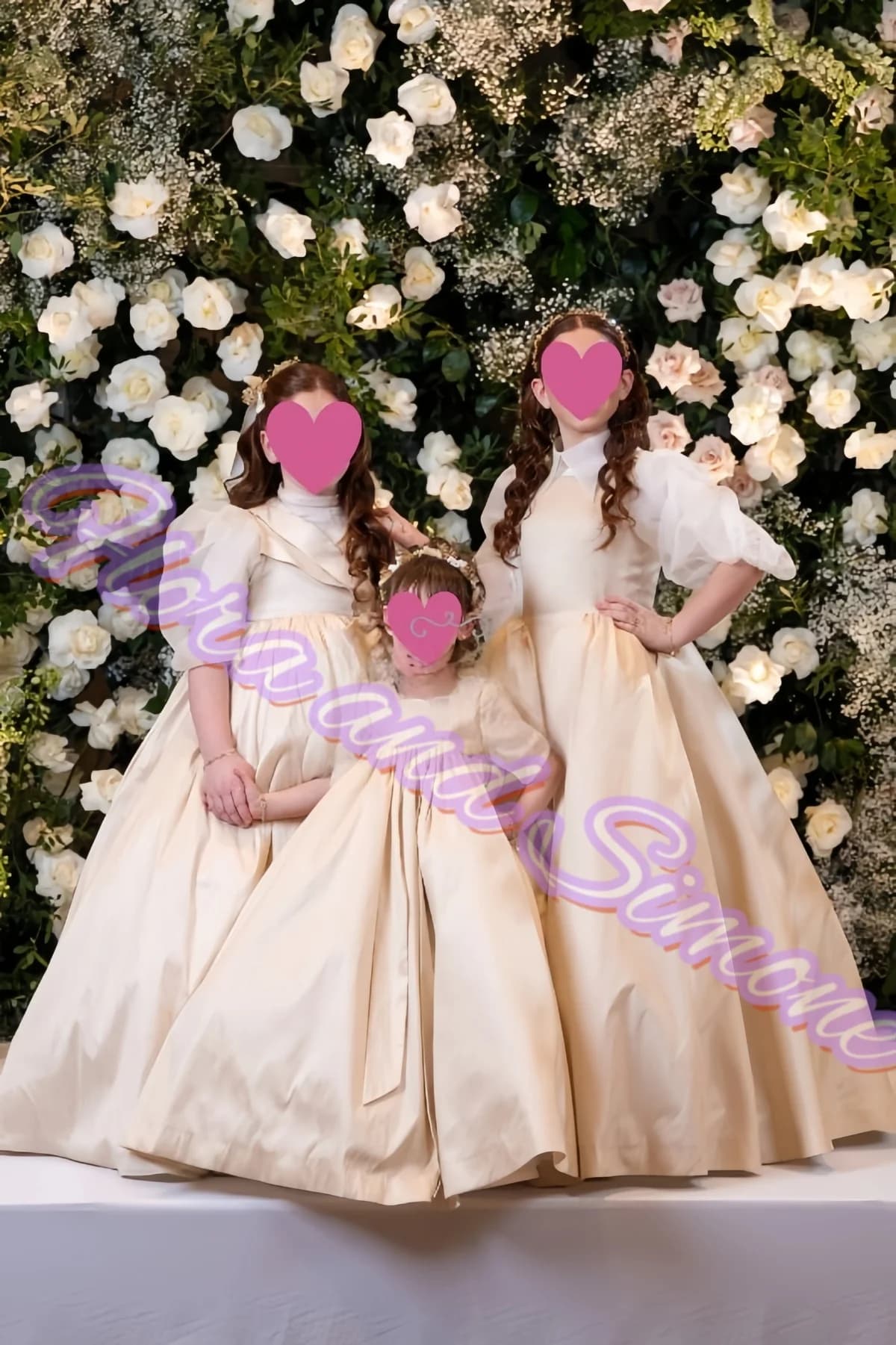 Camicia elegante in organza personalizzata Abito da ragazza di fiori in raso champagne per abito da ragazza Abito da cerimonia nuziale per ragazza Celebrazione natalizia
