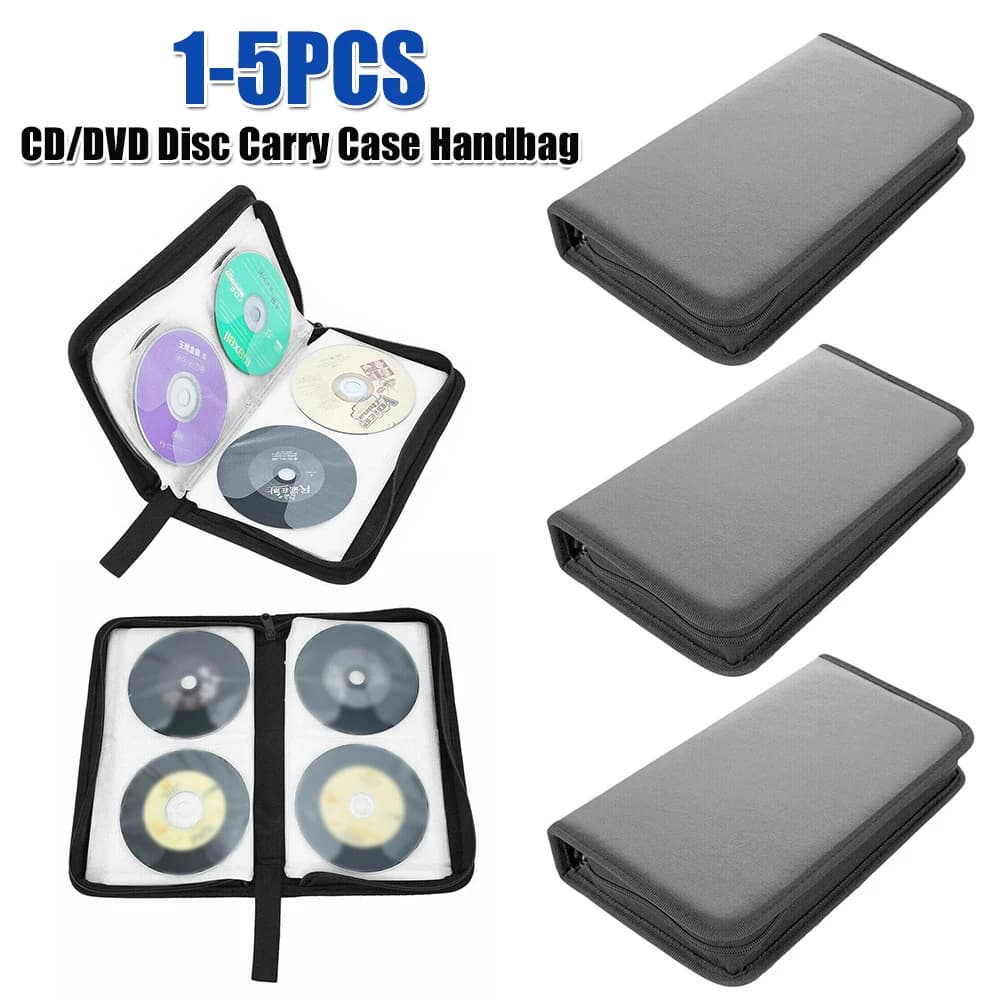 Portable Zipper DVD CD Holder DVD VCD Wallet Organizer Double-side CD DVD Storage Organizer Wallet Album Carrying Case