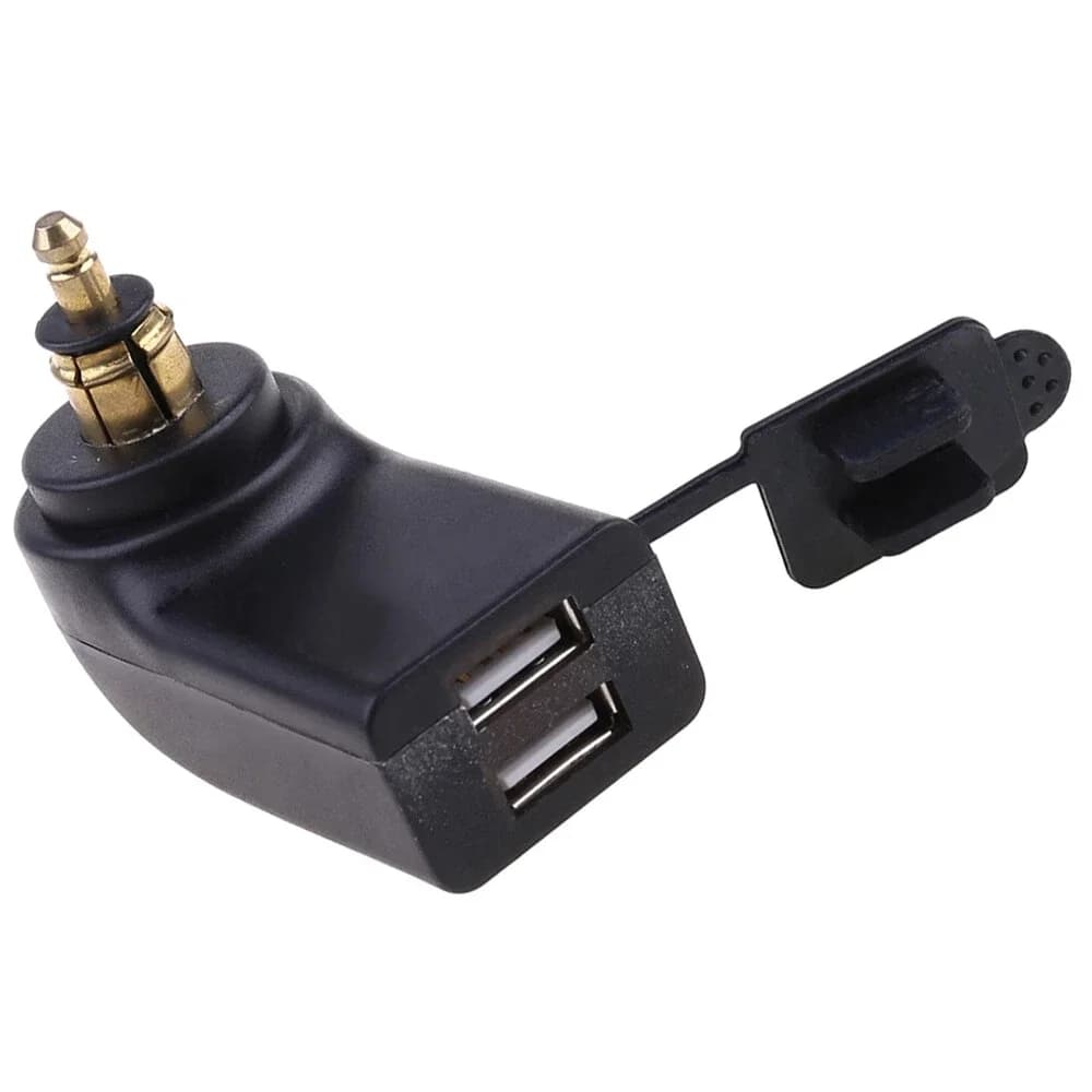 1pc For BMW Motorcycle Dual USB Charger Adapter Hella DIN Plug Socket Adapter Accessories Motorbike Waterproof Socket Adapter