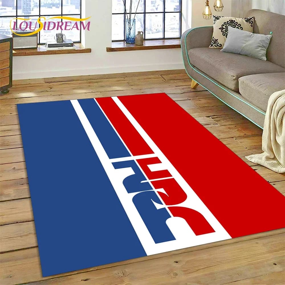 Tappeto con logo Honda HRC stampato in 3D per soggiorno, camera da letto, decorazione per la casa, tappetino antiscivolo per divano, regalo per bambini