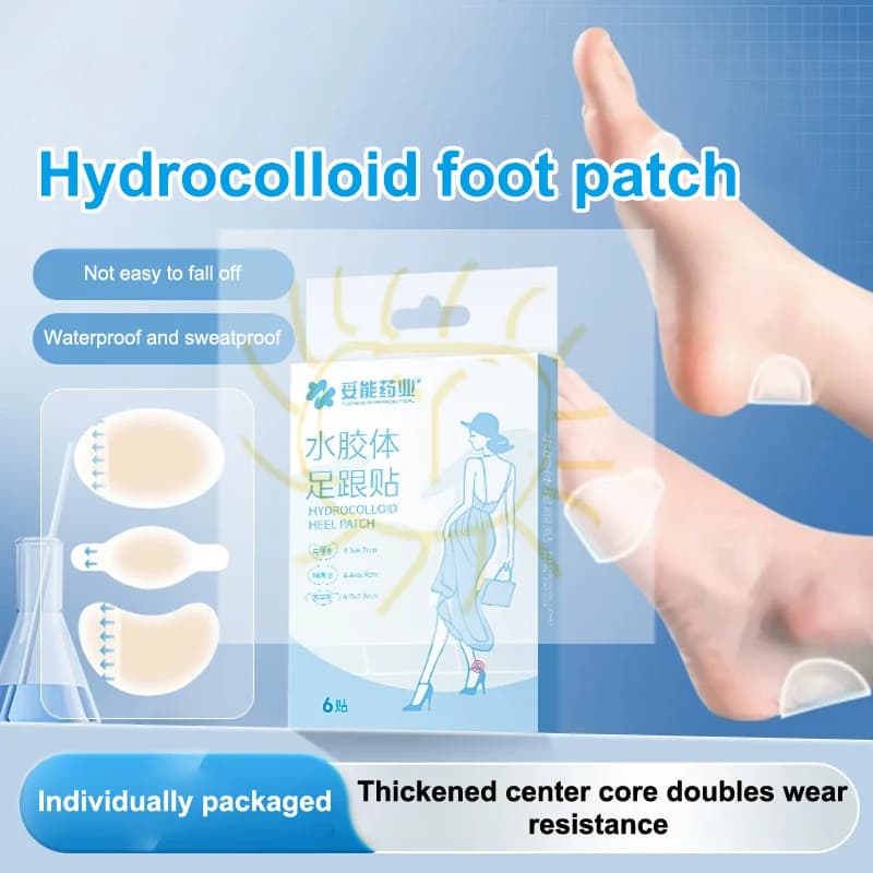 6 pezzi di cerotti per vesciche, gel idrocolloidale invisibile, bende per vesciche, cuscino per vesciche, per tallone, piede, punta e protezione della pelle