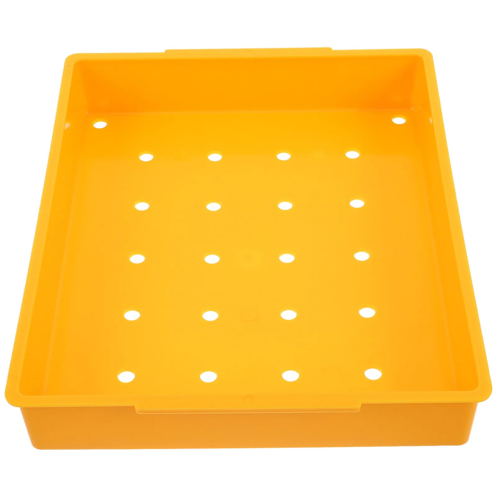 Golf Ball Tray ABS Plastic Durable Bright Yellow Large Capacity 30 Ball Holder Organizer for Practice Driving Range