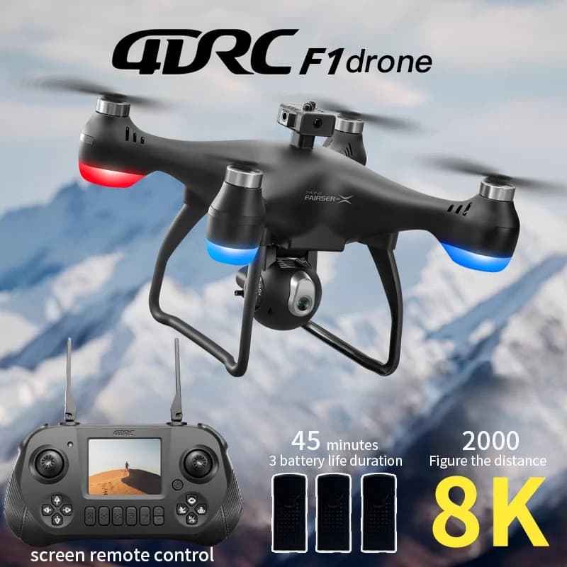 NUOVO F1 Controllo Dello Schermo Drone Mini Drone 8K HD Macchina Fotografica 5G WIFI FPV Droni 4k Evitamento Ostacoli Rc Quadcopter Regalo Giocattoli
