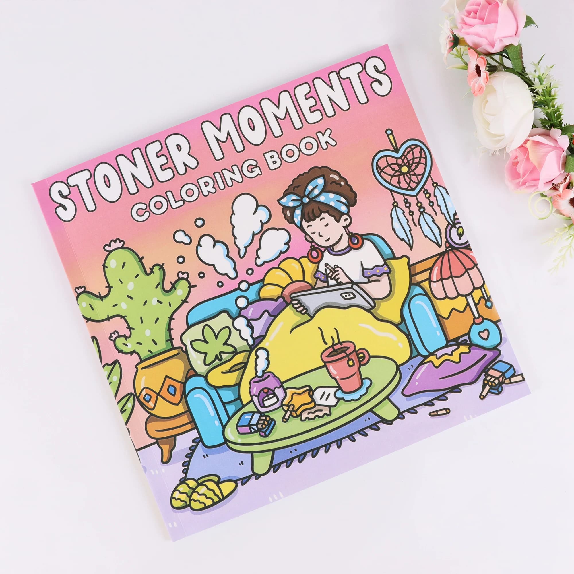 Stoner Moments: Coloring Book Featuring Cute and Cozy Daily Activities, Whimsical Drawings for Relaxation and Stress