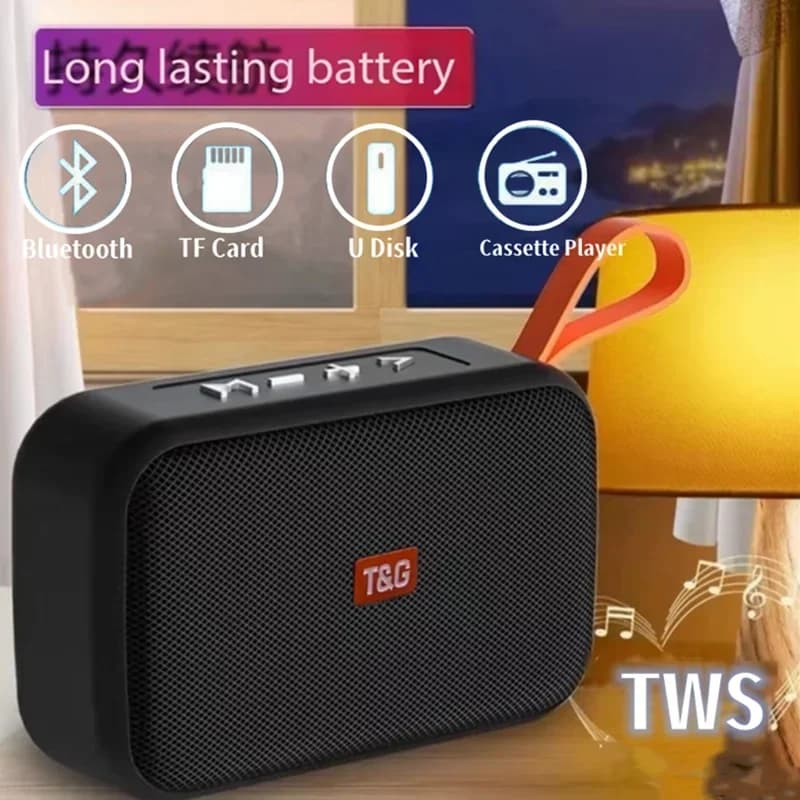Altoparlanti T&G TG506, Speaker Portatile Mini Compatibile con Bluetooth, Soundbar Wireless per Esterni, Subwoofer HIFI, Supporto Scheda TF, Radio, Aux