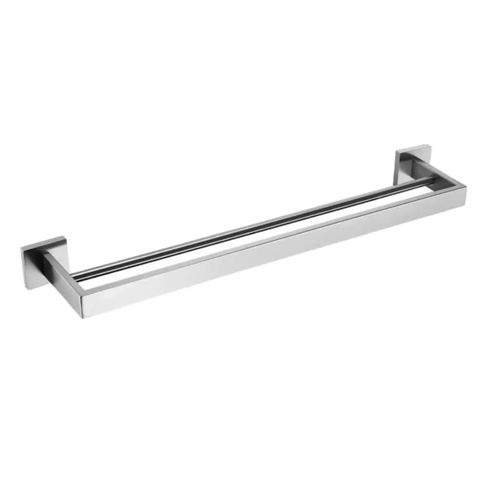 Set da Bagno in Nichel Spazzolato, Mensola a Parete, Gancio per Accappatoio, Porta Carta Igienica, Portasciugamani in Acciaio Inox, Personalizzabile