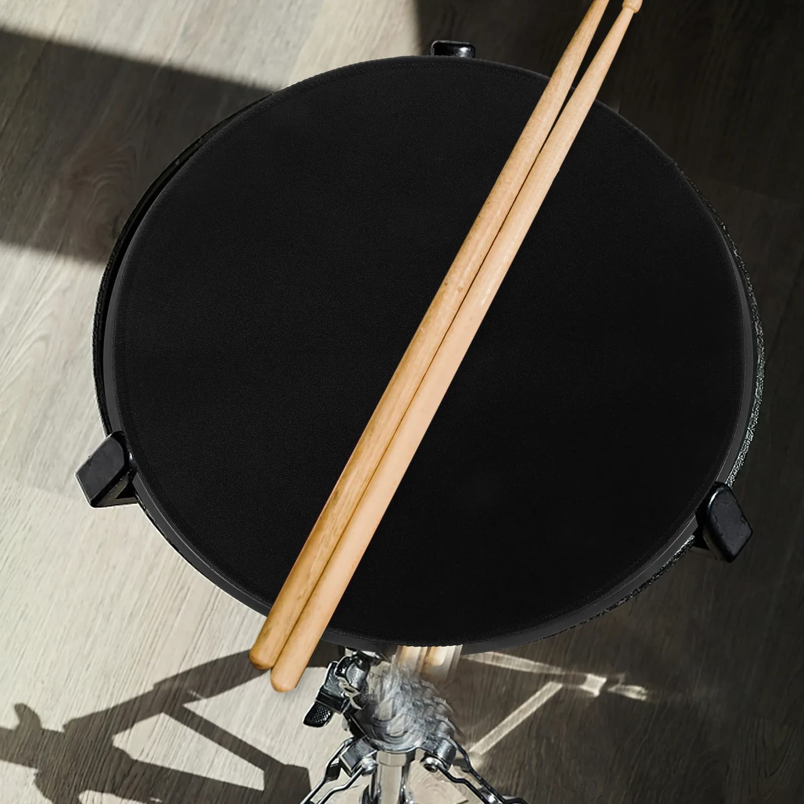 Pad Silenziatore per Batteria in Tessuto e Gomma Riutilizzabile, Pad per Pratica Silenziosa, Sordina per Rullante, Riduzione del Rumore, Accessori per Batteria