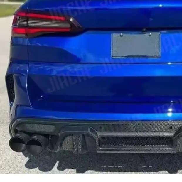JIACHE Dry Carbon Fiber Rear Bumper Lip Diffuser Side Splitters For BMW F95 X5M 2019+ Car Rear Diffuser Lip Spoiler Body Kits